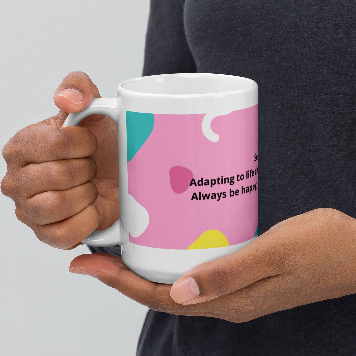 White glossy mug
