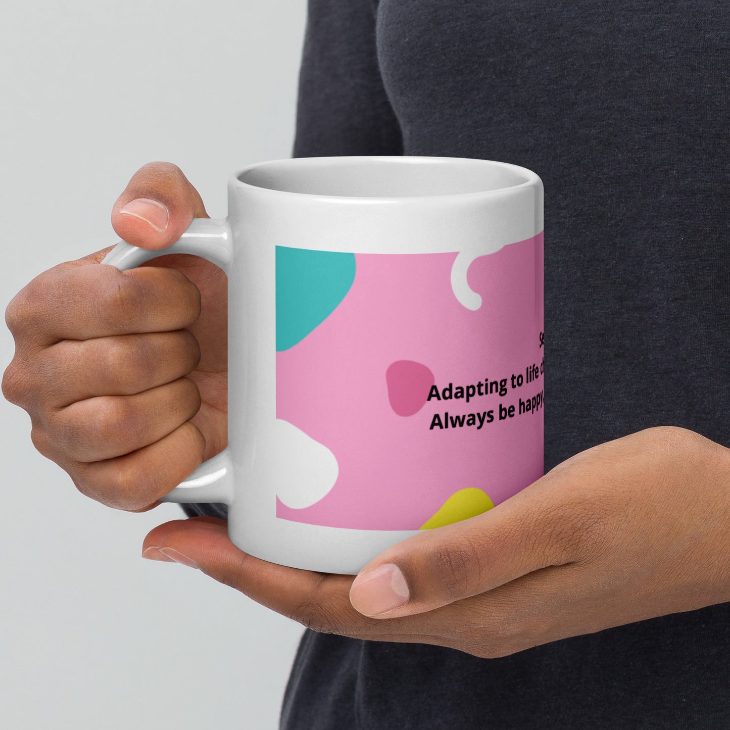 White glossy mug
