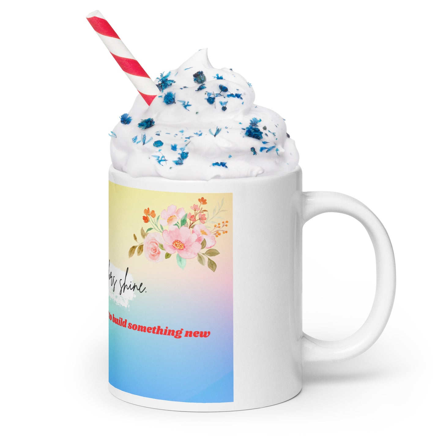 White glossy mug